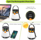 6 Pack LED Camping Lantern, 1500 Lumens Camping Lantern Rechargeable with Solar Panel Charging, Waterproof, 8 Light Modes, 7500mAh, Camping Flashlight for Hurricane Emergency, Outdoor