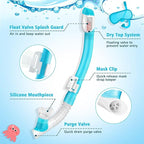 Snorkeling Set for Kids, Full Dry Snorkeling Mask Set for Adults, Anti-Fog Protection, Unisex,HD Panoramic View, Snorkeling Gear for Kids 4-14 Age