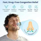 Mentholated Nasal Dilators for Breathing, Congestion, and Snoring - 28 Count Dual-Action Nose Inserts for Daytime and Nighttime Use - Hidden Nostril Opener Clips Last Up to 12 Hours - Cinnamon
