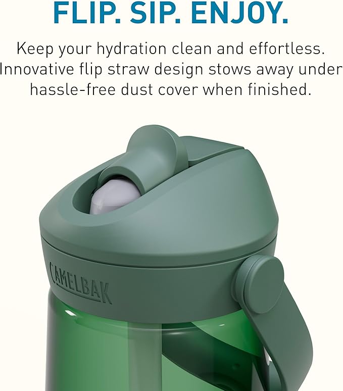 CamelBak Thrive Flip Straw Tritan Renew Water Bottle Forest Green, 25oz