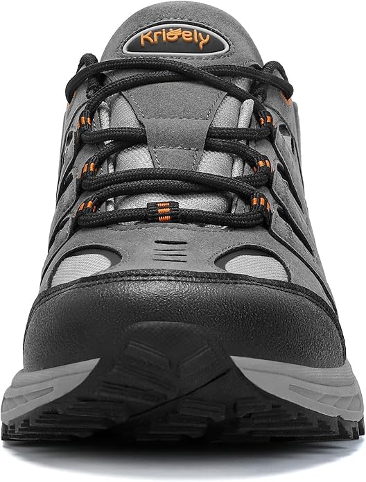 Kricely Men's Trail Running Shoes Non Slip Hiking Shoes Tennis Shoes Fashion Sneakers Workout Footwear