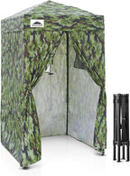 EAGLE PEAK Flex Ultra Compact 4x4 Pop-up Canopy, Sun Shelter, Changing Room, Portable Privacy Canopy Cabana for Pool, Fashion Photoshoots, or Camping, Camo