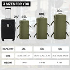 MIER Large Duffel Backpack Sports Gym Bag with Shoe Compartment, Heavy Duty and Water Resistant, Dark Green, 90L