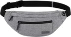 MAXTOP Large Crossbody Fanny Pack with 4-Zipper Pockets,Gifts for Enjoy Sports Festival Workout Traveling Running Casual Hands-Free Wallets Waist Pack Phone Bag Carrying All Phones