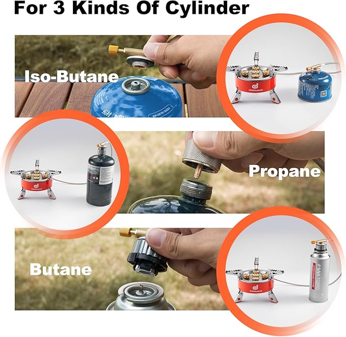 Odoland 9000W Portable Camping Stove Lightweight Camp Stove Collapsible Backpacking Stove with EVA Box for Outdoor Camping Cooking Hiking and Picnic