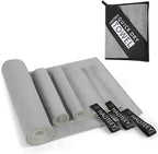 Quick Dry Travel Towel, 3 Sizes 1 Pack Camping Microfiber Towel, Lightweight Fast Drying Towels Set 60"x30", 30"x15", 15"x15" w/Bag for Gym, Beach, Hiking, Swimming, Grey
