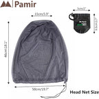 4pack Mosquito Head Net Mesh, Bug Net for Head, Hats with Netting for Men Women,Insect Shield Face Mask Cover for Camping, Hiking, Fishing, Gardening