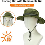 Sun Hats for Men Women Bucket Hat UPF 50+ Boonie Hat Foldable UV Protection Hiking Beach Fishing Summer Safari