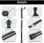 Telescoping Tarp Poles, Heavy Duty 7.67ft Aluminum Tent Poles for Tarp with Rubber Cap, Portable Set of 4 Adjustable Poles for Camping, Awning, Sun Shade, Free Carry Pouch