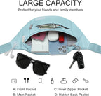 MAXTOP Large Crossbody Fanny Pack with 4-Zipper Pockets,Gifts for Enjoy Sports Festival Workout Traveling Running Casual Hands-Free Wallets Waist Pack Phone Bag Carrying All Phones