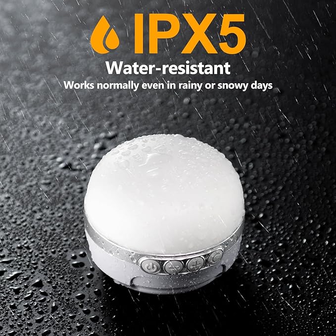 LED Camping Lantern Rechargeable 1400LM, Up to 420H Running Time Camping Tent RGB Light, 10400mAh Emergency Hanging Light for Hurricane, Power Outages, Home, Hiking, White