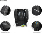 Swissdigital Design Travel Backpack for Men with Finder（color random）, TSA Friendly USB Charging RFID Protection Business Backpack Fits 15.6" Laptops Black | J14BT013-BR
