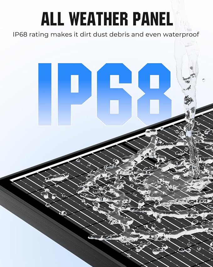 400 Watt Solar Panel, 25% High-Efficiency, 4PCS 100W Solar Panels, 18BB N-Type, Monocrystalline PV Modules, for RV, Marine, Rooftop, Farm and Off-Grid System