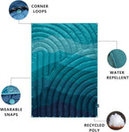 Camping Blanket,Lightweight Puffy Printed Camping Blanket Packable Outdoor Blanket for Camping,Traveling, Stadium, Hiking, Picnics