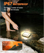 Portable LED Camping Lantern, IP67 Waterproof Dimmable Camping Light, 3 Colors, SOS, 1/4 Thread, 10000mAh USB-C Up to 150h Camping Essentials for Power Outages/Hurricane/Hiking/Tent/Outdoor