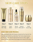 24K Gold Skin Care Set,6 in 1 Hydrate Firm Skincare Gift Toiletries Set,Moisturizing Soft Facial Skin Care Product Kit for Wrinkles Fine Lines,Women's Mother’s Day Skin Care Gift Kit for Women Mom