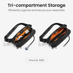 tomtoc 3.5L X-Pac Sling Bag with RFID Blocking, Crossbody Bag Minimalist Chest Shoulder Pack for Men/Women, Water-resistant Lightweight Casual Funny Pack for Travel/Daily Commute