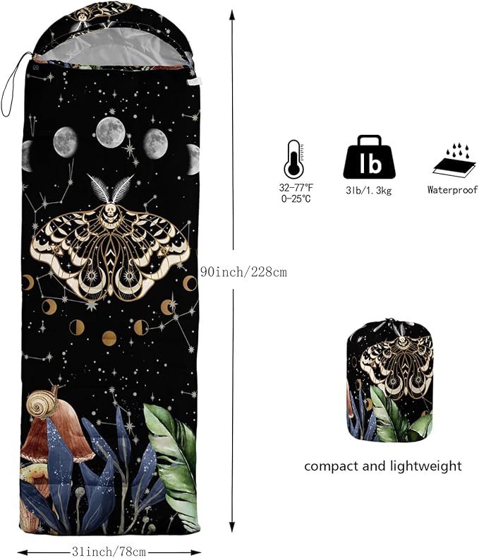 CVHOUSE Camping Sleeping Bags,3 Season Warm & Cool Weather,Lightweight,Waterproof Sleeping Bags for Adults & Kids,Traveling,and Outdoors,Camping Gear Equipment