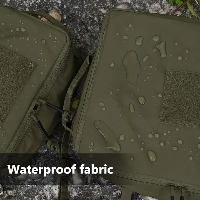 PETAC GEAR 4 PCS Tactical Modular Packing Cubes with Waterproof Material, Large Capacity Storage Bag, Easy Clean Outdoor Travel Organize Storage Pouches Bags (RG)