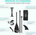 11”32“6 Premium Inflatable Stand Up Paddle Boards with Durable SUP Paddle Board Accessories Wide Stable Design Includes Backpack Required Parts Non-Slip Comfort Deck for Youth & Adults