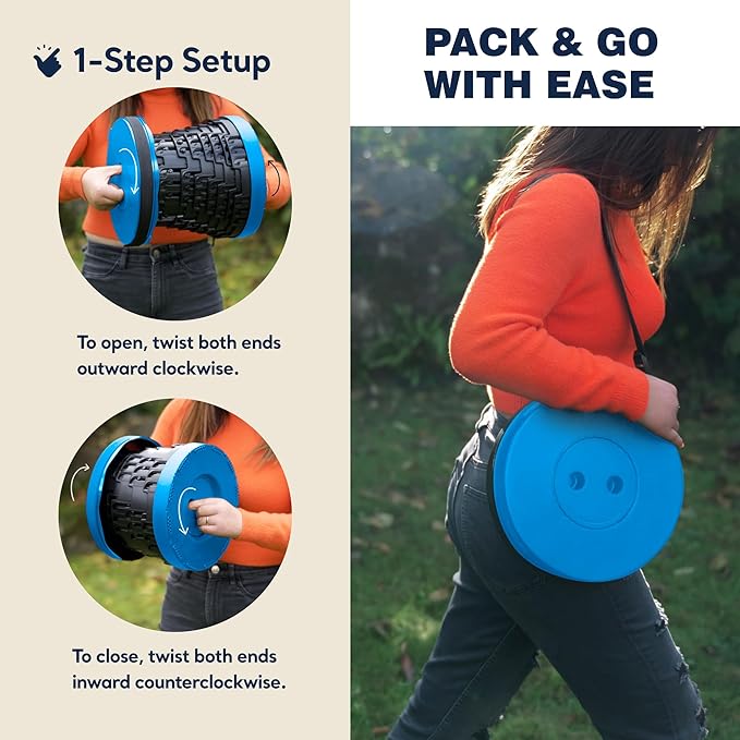 2025 Upgraded Collapsible Stool, Portable Folding Stool Max 620lb, Height Adjustable Retractable Telescopic Seat, Travel Chair, Foldable Camping Seat or Footrest Gift for Outdoors