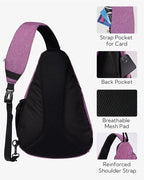 WATERFLY Sling Bag Crossbody Backpack: Over Shoulder Daypack Casual Cross Chest Side Pack