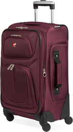 SwissGear Sion Softside Expandable Luggage, Merlot, Carry-On 21-Inch
