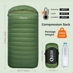 XL Sleeping Bag, Suitable for 4 Seasons Oversized Ultralight Backpacking Sleeping Bag for Adults, Great for Camping and Hiking