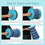 Upgraded 2 Pack Portable Collapsible Stool,Folding Camp Stool for Adults,Retractable Lightweight 400lbs Sturdy Height Adjustable for Fishing Hiking Camping Gardening Travel BBQ (Blue Purple)