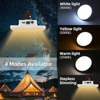 Camping Lantern 10500mAh Rechargeable Battery, 32W Ultra Bright LED Hanging Light with 3 Modes, Waterproof Portable Tent Lighting for Outdoor Emergency & Hiking