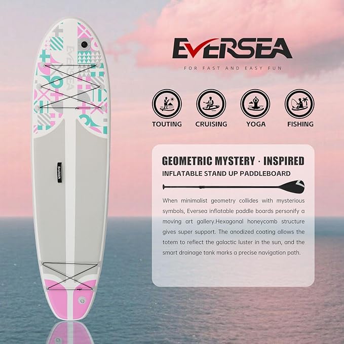 Inflatable Stand-Up Paddle Boards – Available 32"/33"/34" Widths Inflatable Paddle Board with SUP Accessories, Camera Mount, Basic All-Around SUP Board for All Skill Levels, Up to 450lbs