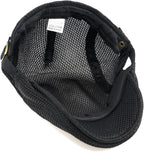2 Pack Men's Mesh Cap Breathable Summer Newsboy Hat Adjustable Beret Ivy Cap Irish Cabbie Driving Hunting Hats