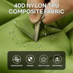 Double Camping Sleeping Pad with Pillow, Built-in Foot Pump Inflatable Sleeping Pad, Ultralight Air Mattress, Durable Waterproof Camping Pad for for Tent, Backpacking, Hiking