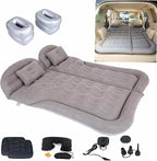 Inflatable SUV Air Mattress,Thickened Flocking Inflatable Car Camping Travel Air Mattress with 2 Pillows & Air Pump,Portable Car Sleeping Bed for SUV|MPV|Minivan