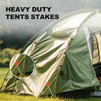 12 Pack Screw in Tent Stakes Heavy Duty,8 Inch Ground Anchors Screw in,Metal Stakes with Hex Head Driver,Camping Tent Accessories.(Orange)