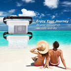 Waterproof Fanny Pack, Waterproof Pouch for Phone Passport Wallet Holder, Floating Dry Bags for Travel Beach Swimming Kayaking Boating Pool Diving Accessories