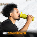 GRAYL UltraPress Water Purifier & Filter Bottle for Hiking, Backpacking, and Travel (Forager Moss)