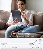 Temdan for Travel Essentials,3 in 2 USB C Cable for Apple Watch Charger/iPhone 17 Charger/Lightning,Multi Charging Cable Cord,Vacation Camping Essentials,Portable Designed for iWatch &iPhone 16-12-4FT