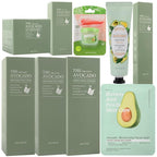 Avocado Skin Care Set, 13-In-1 Travel Skincare Kits for Hydrating & Soothing Skin, Daily Care Routine Kit with Avocado, Anti Aging Facial Kit for Women, Reduces Acne, Fine Lines & Wrinkles.