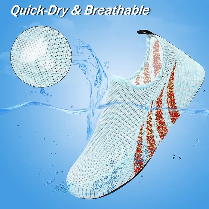 ANLUKE Womens Mens Water Shoes Barefoot Quick-Dry Aqua Socks for Beach Swim Surf Water Sport
