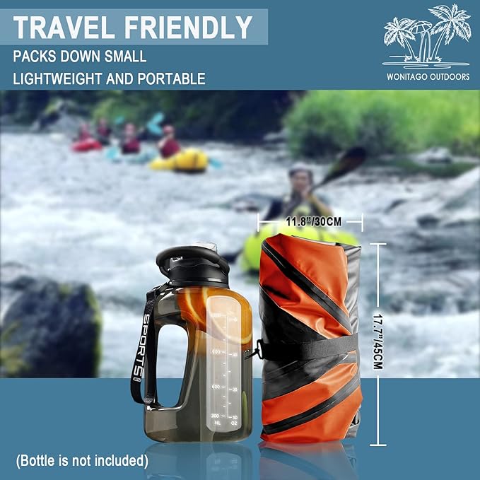 Packraft TPU Inflatable Travel Kayak with Soft Seat Lightweight Packrafts for Flat Water Rafting/Bicycle Drifting/Litewater Dinghy, 1 Person