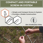 Tactiko Survival Campfire Cooking Tripod – 33" Stainless Steel Folding Stand with Adjustable Chain – Compact & Lightweight Outdoor Gear for Hanging Kettles, Pots & Percolators – Carry Bag Included