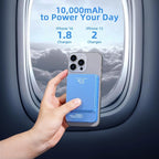 Magnetic Power Bank, 10000mAh Magnetic Portable Charger, 22.5W Wireless Power Bank, USB-C Fast Charging, LED Display Magnetic Battery Pack, Compatible for iPhone 17/16/15/14/13 Pro/Pro Max/Plus(Blue)