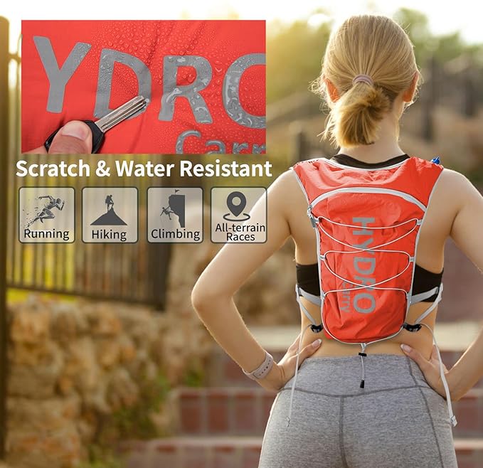 Lightweight Running Vest for Women and Men Hydration Backpack Pack with 1.5L Water Bladder Bag for Hiking Trail Running Gear Cycling Marathon