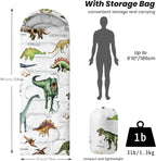 Sleeping Bags for Adults Youth Kids,3D Printing Camping Sleeping Bag for Girls Boys Lightweight Waterproof Cold/Warm Weather Sleeping Bag for 3 Seasons