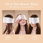 Silk Sleep Mask for Women and Men, Side Sleeper, 22 Momme Pure Mulberry Silk Total Blackout 100% Mulberry Eye Mask with Adjustable Headband Full Size, Eye Masks for Sleeping and Travel