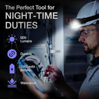 K-Bern Hard Hat Headlamp. Rechargeable. 1200 Lumen, Ultra Bright Head Lights for Forehead. Waterproof, Lightweight Aluminum, 3350mAh Battery, Perfect for Dog Walking, Camping, Hiking & Projects