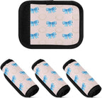 Bow Tie 2 Pack Neoprene Suitcase Wraps, Luggage Handle Wraps with ID Tag, Non-Slip Suitcase Handle Covers for Travel, Bag Strap Pad