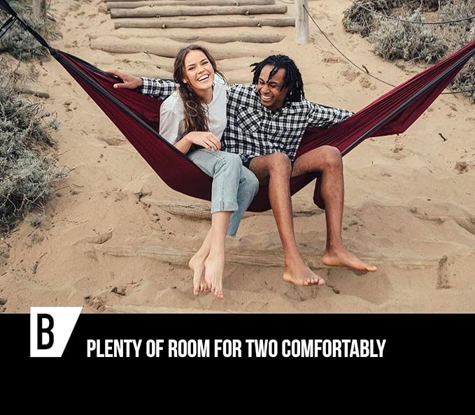 Bear Butt 2 Person Portable Hammock - Backpacking to Camping - Double Hammock for Travel & Outdoor