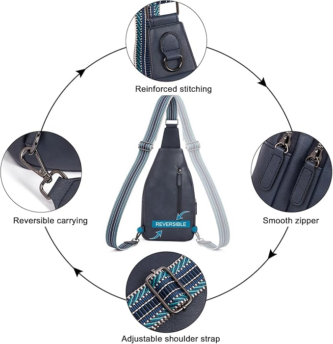 CLUCI Crossbody Bags for Women Men,Leather Sling Bag Cross Body Backpack for Woman Gifts for Women Birthday Unique